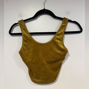 Aerie offline mustard yellow velvet‎ tank top